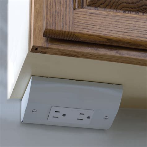 junction box under kitchen cabinets|under cabinet outlet box.